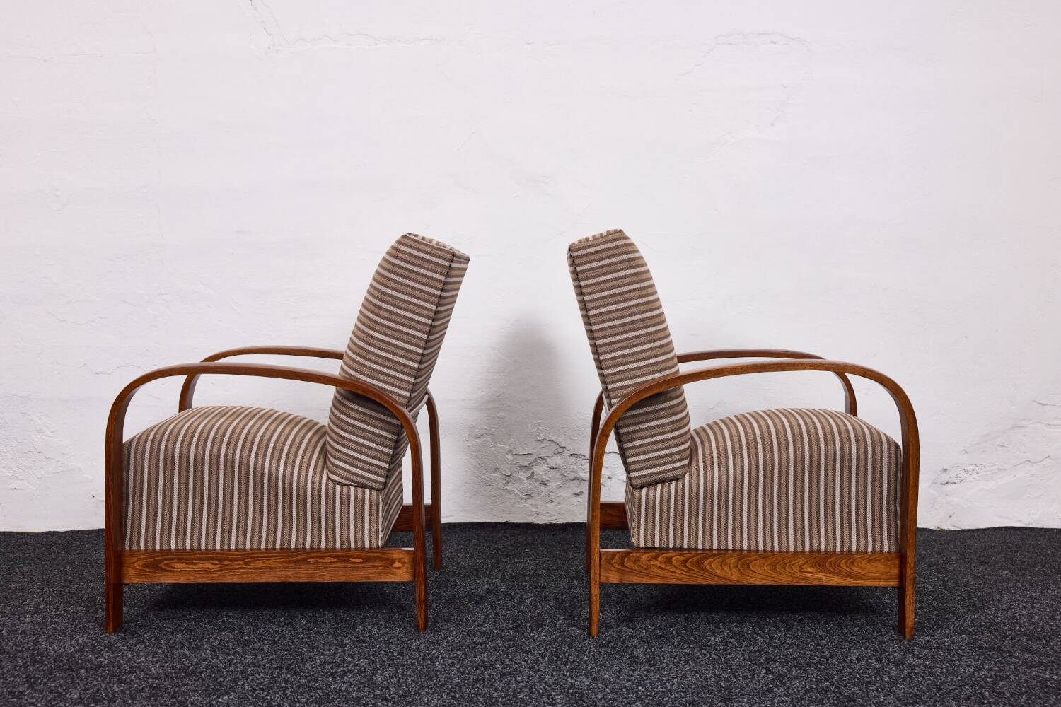 Fauteuils Art Déco hongrois, modèle 445, Szék és Faárugyár, Hongrie 1930