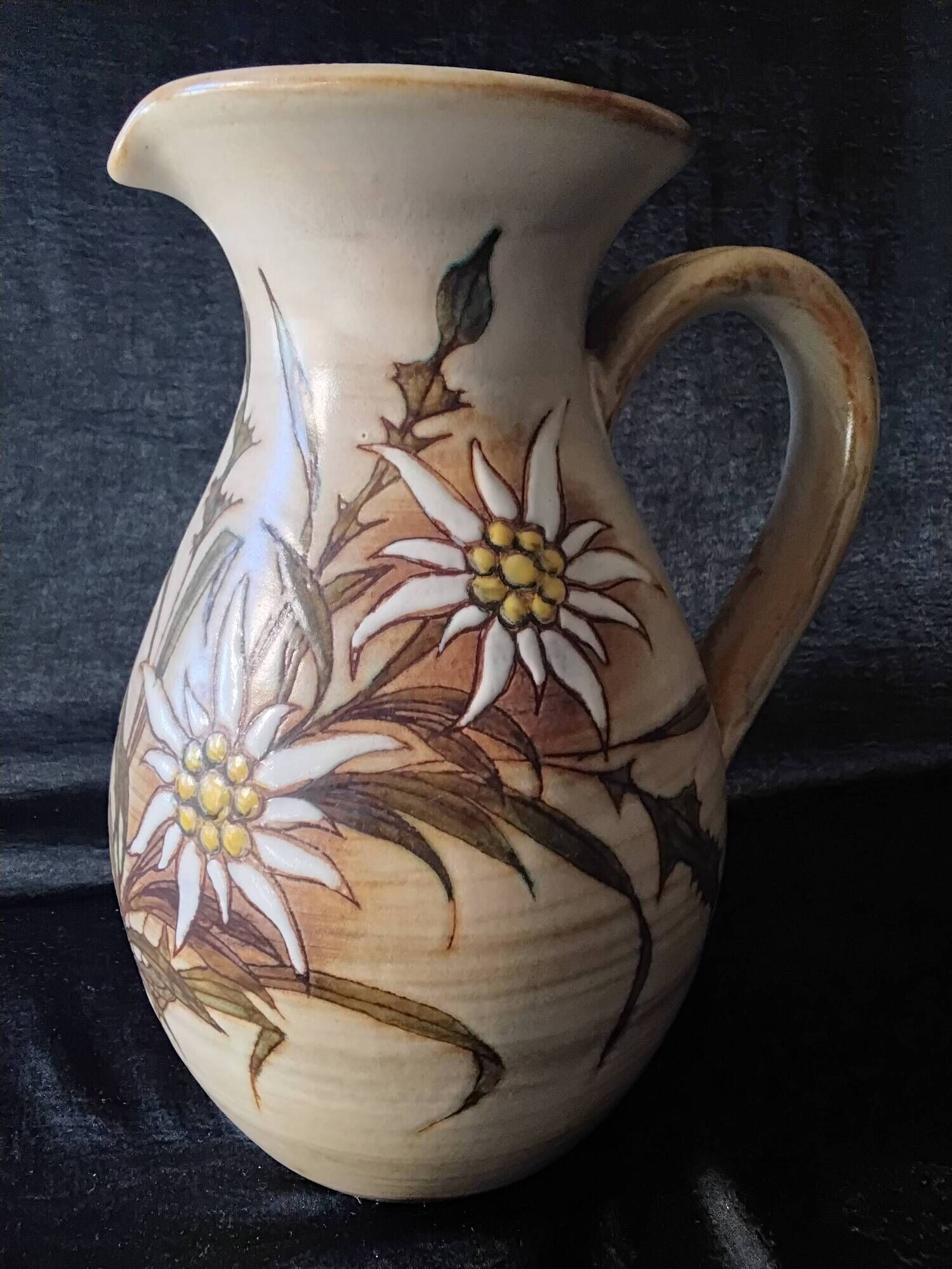 Jug signed in ceramic by Fonck and Matéo made in Valauris.
