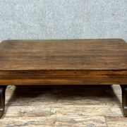 Very large Charles X period center desk in rosewood and lemonwood