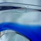 Blue glass vase in Murano style