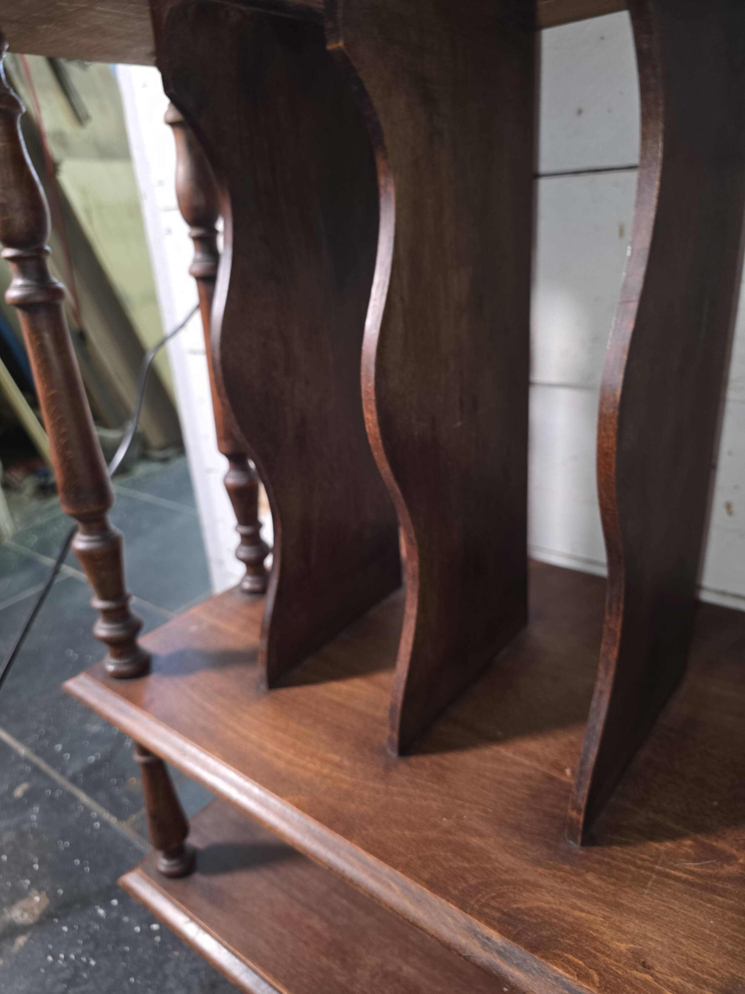 Antique walnut music cabinet