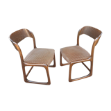 Pair of chair Baumann model Traineau year 70