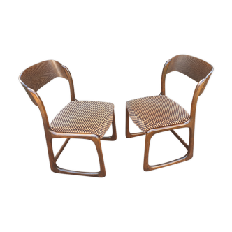 Pair of chair Baumann model Traineau year 70