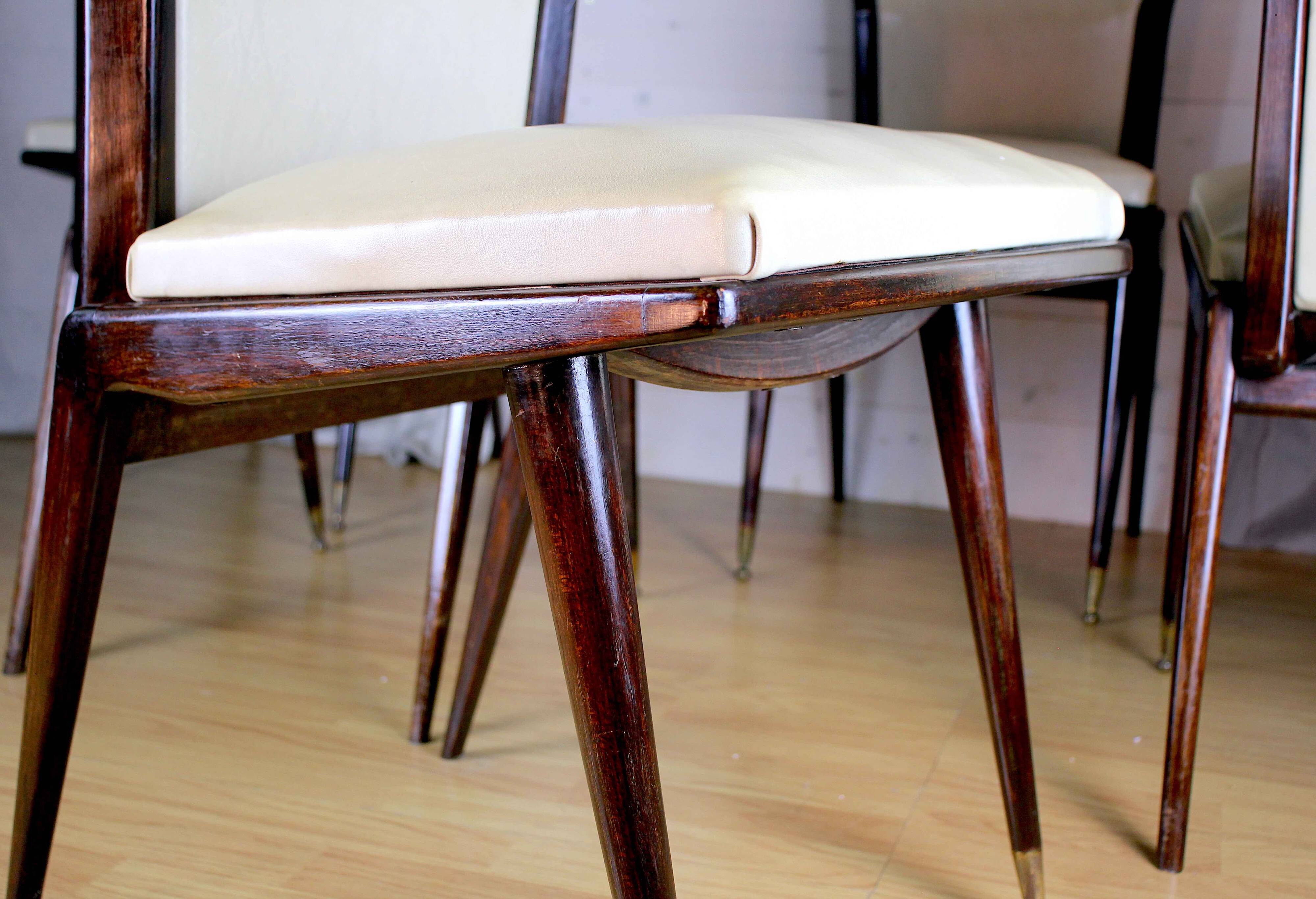 Six Mid-Century Chairs, France 1960