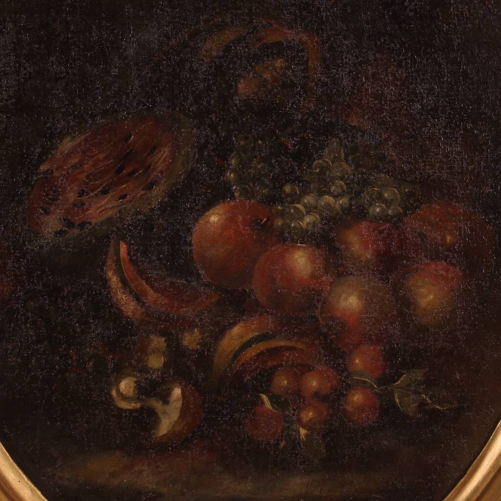 Painting still life oil on canvas from the 18th century