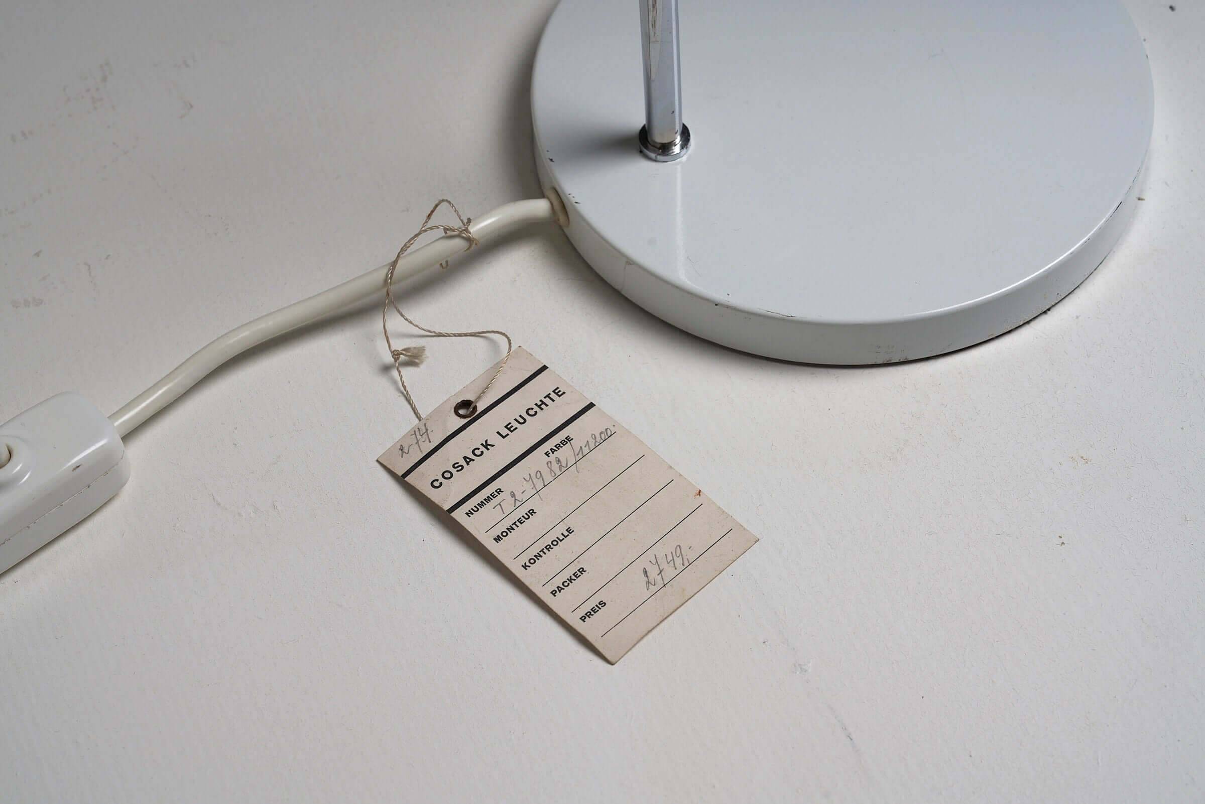 Lampe de table arc en chrome par Cosack
