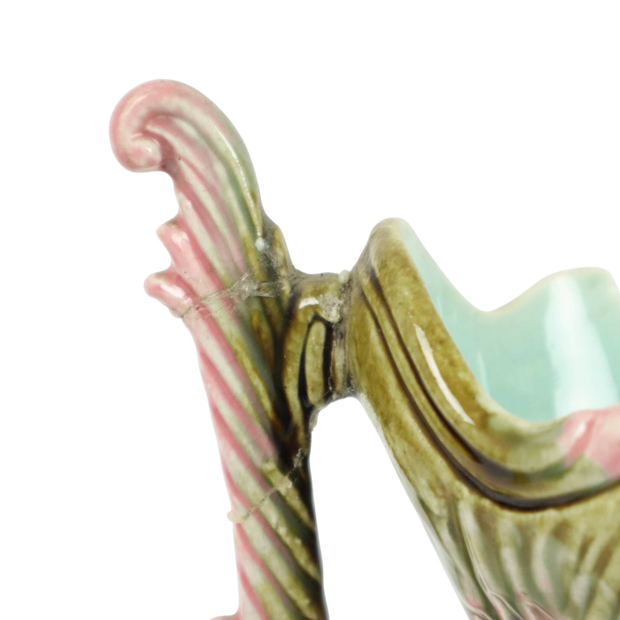 Antique Blue Art Nouveau Vase Rococo Style 38cm