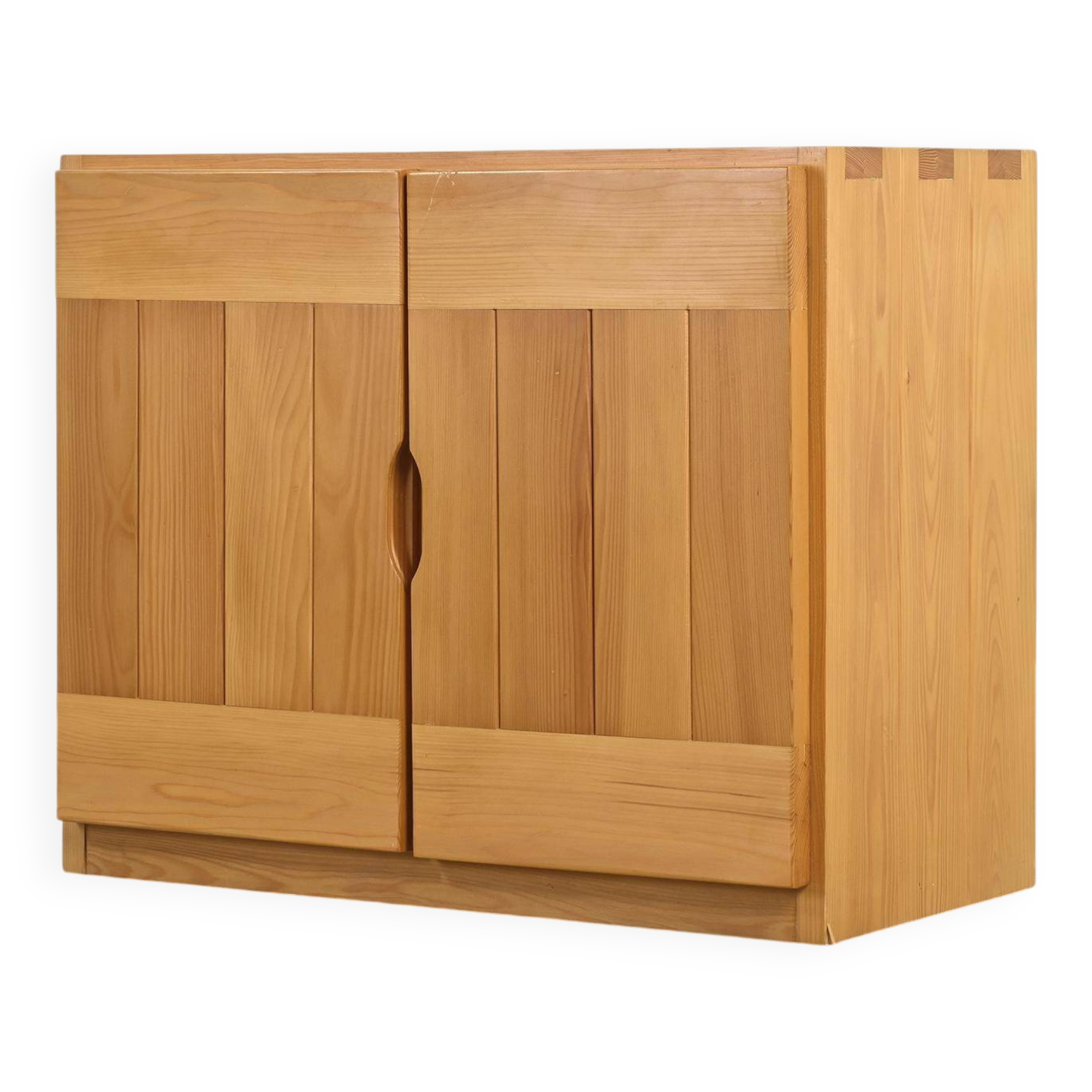 Solid pine sideboard by Maison Regain, 1970s.