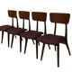 Vintage dining room chairs teak Topform design 60s Louis van Teeffelen