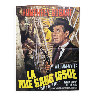 Affiche cinéma "Rue sans issue" Humphrey Bogart 60x80cm 60's