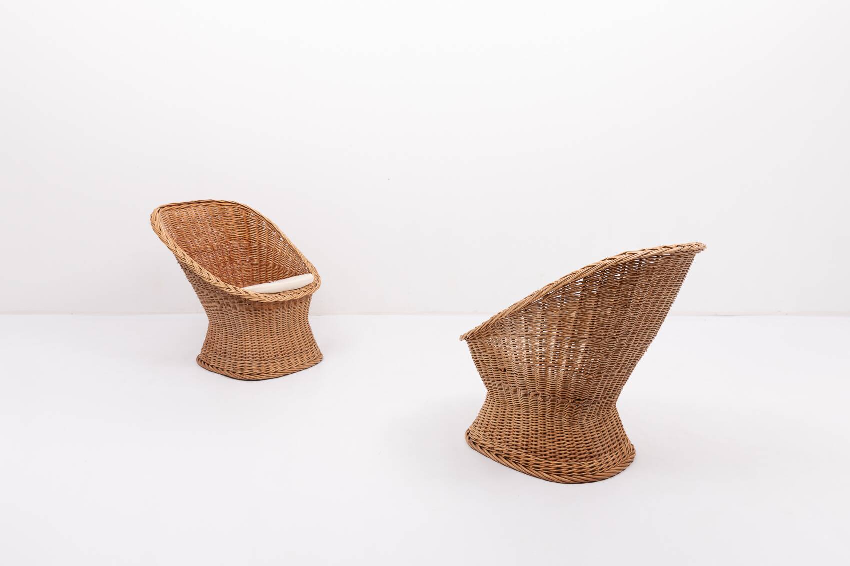 1970’s Vintage Danish design wicker lounge chairs