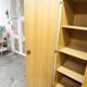 Scandinavian 3-door wardrobe in blond teak
