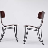 Pair of vintage Anziano dining chairs by John Hutton for Donghia