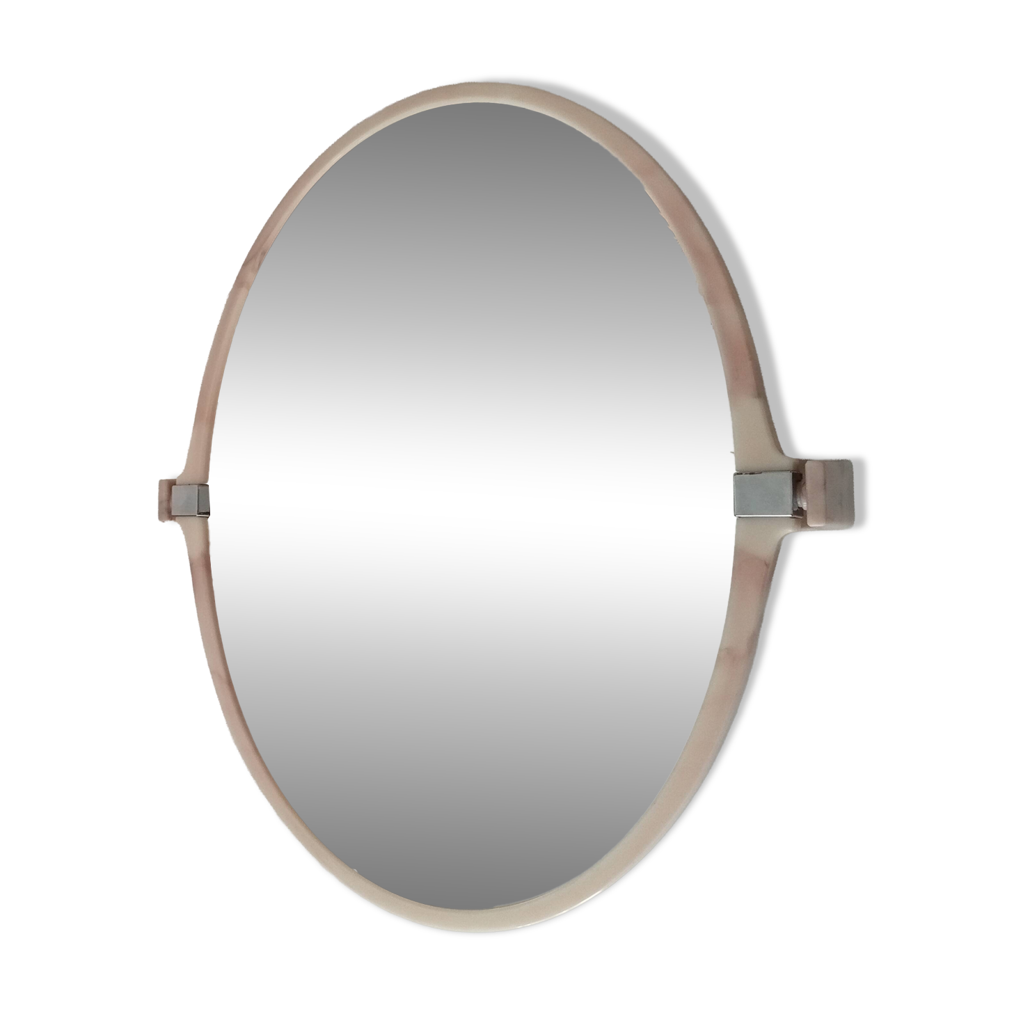 Vintage mirror with a marbled effect from the 70s.