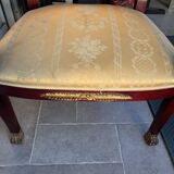 Armchair empire golden satin fabric