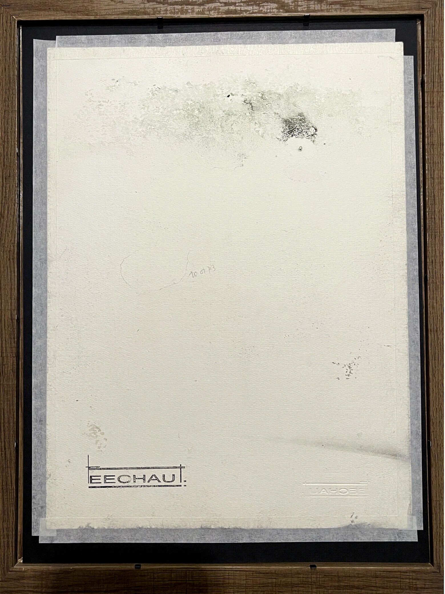 Original work on paper framed, signed Eugène Eechaut, 1973