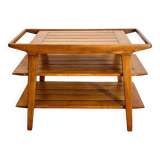 Scandinavian wooden serving trolley by René-Jean CAILLETTE