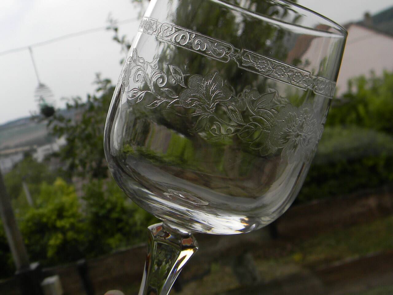 Set of 6 ARQUES crystal red wine glasses. Matignon model.