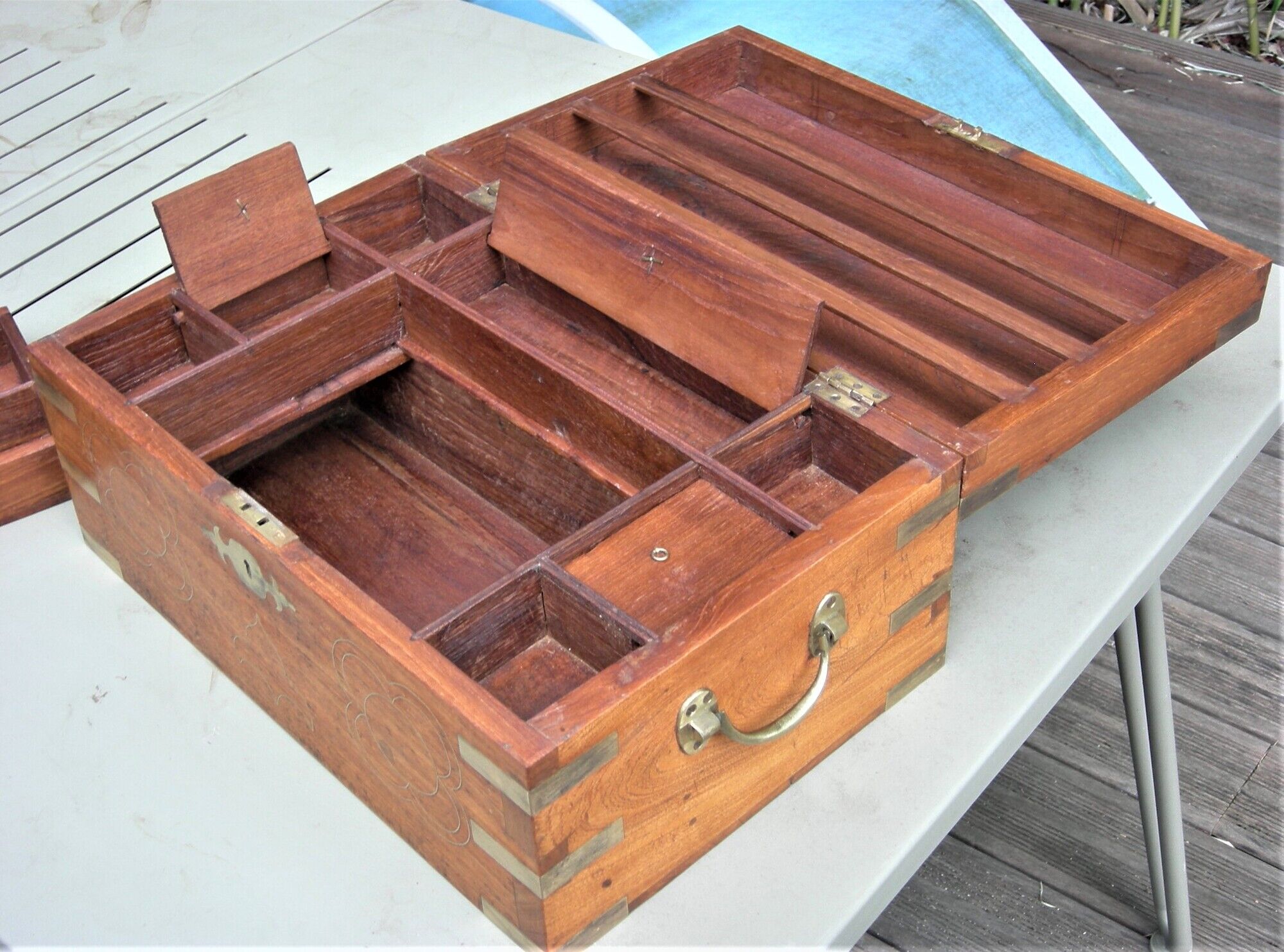 Jewelry box wooden mail box with secrecy