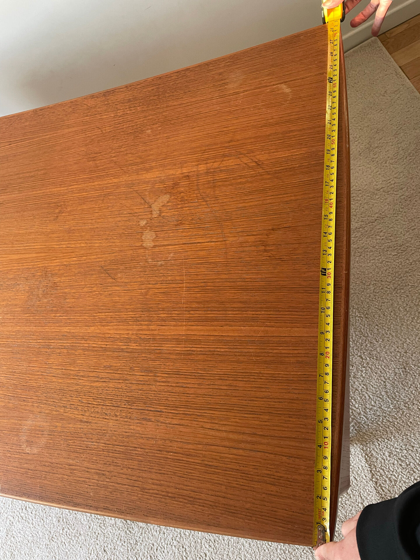 Vintage double-sided Danish teak desk