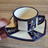 Ceramic tea cup HB Henriot Quimper Brittany