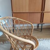 Vintage child rattan chair