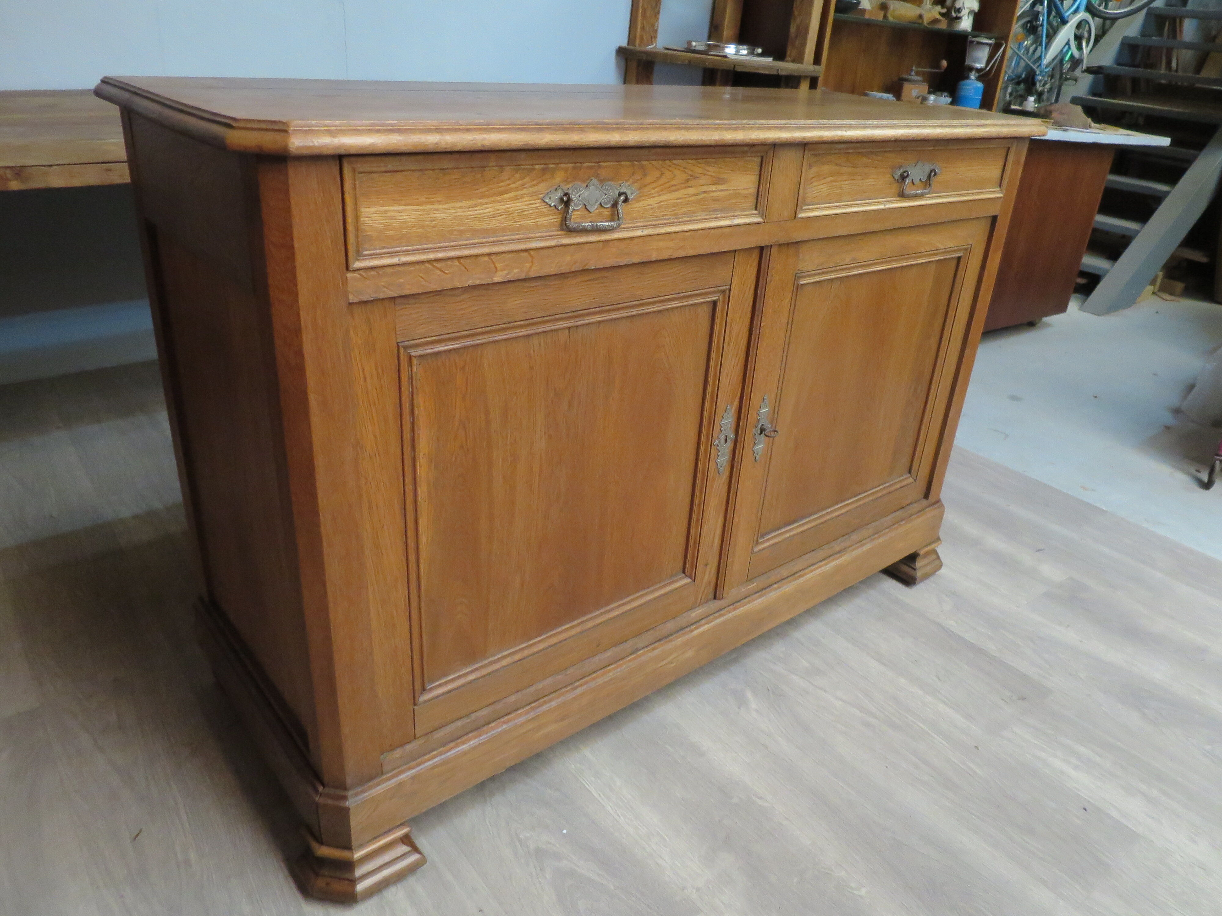 Vintage solid oak buffet