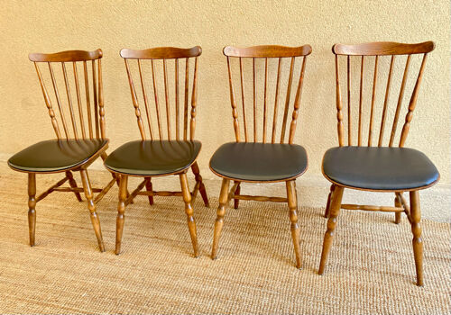 4 chairs bistro baumann tacoma boston vintage 60s