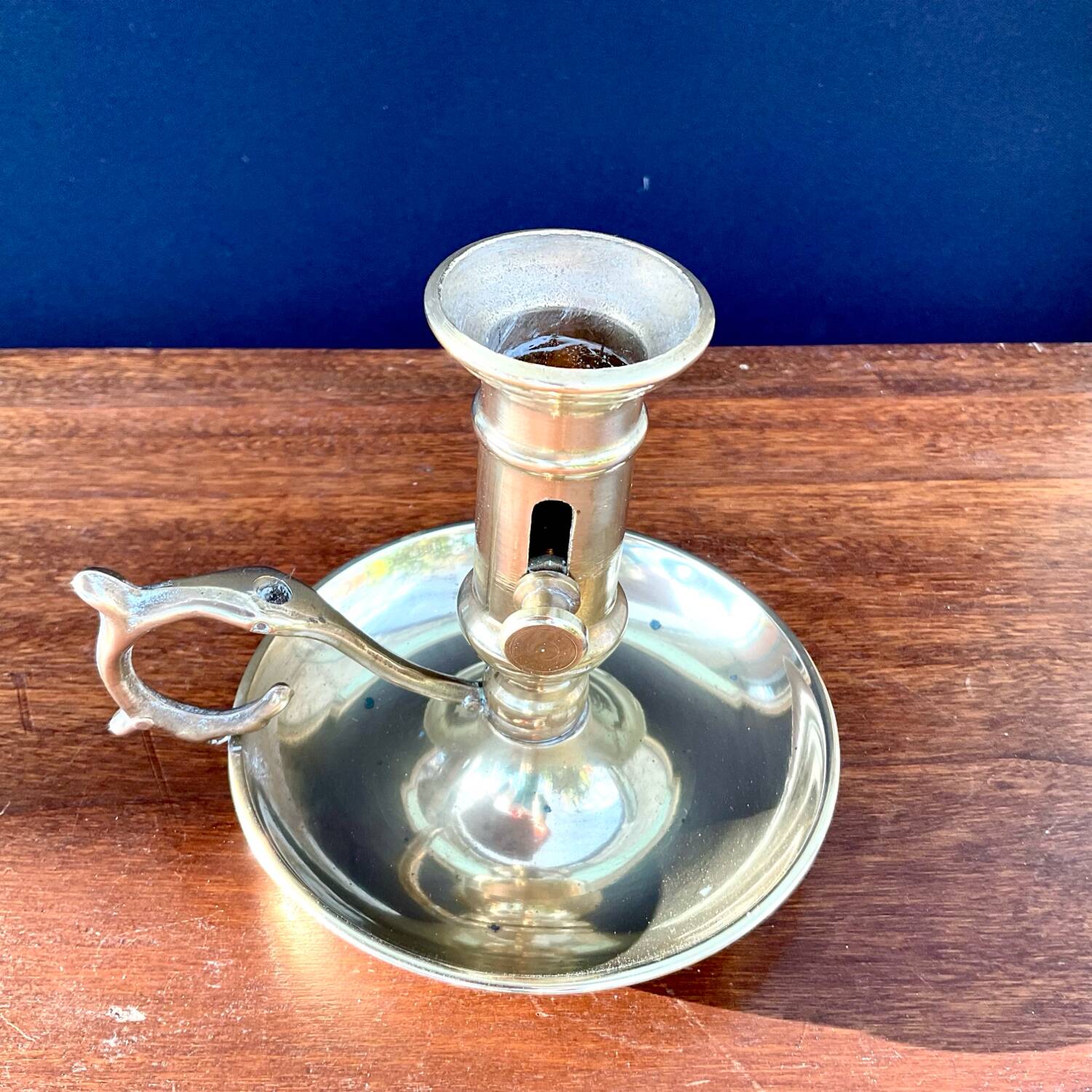 Vintage cellar rat candle holder