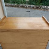 Secretary chest of drawers vintage light wood year 50 60