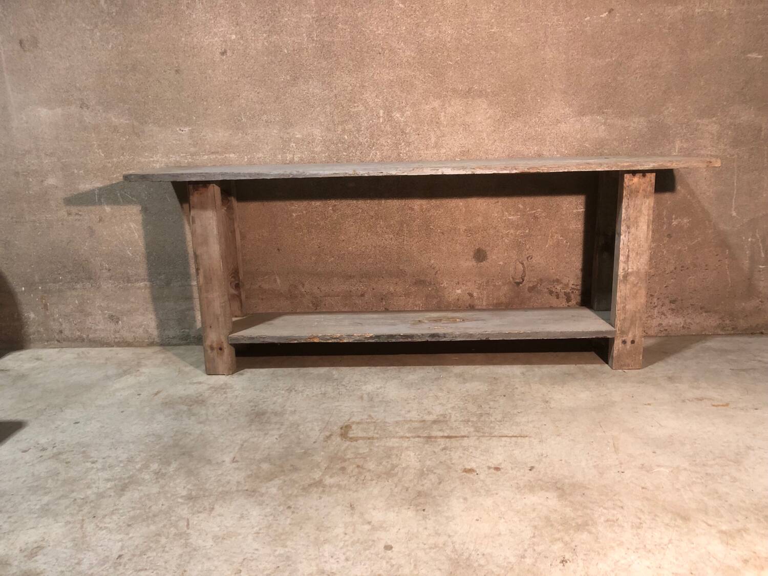 Old workbench with professional furniture