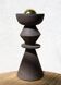 Lampe Totem en grès noir chamotté