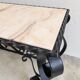 Coffee table in marble and wrought iron, Mediterranean spirit.