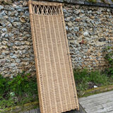 Vintage 1960s woven wicker screen