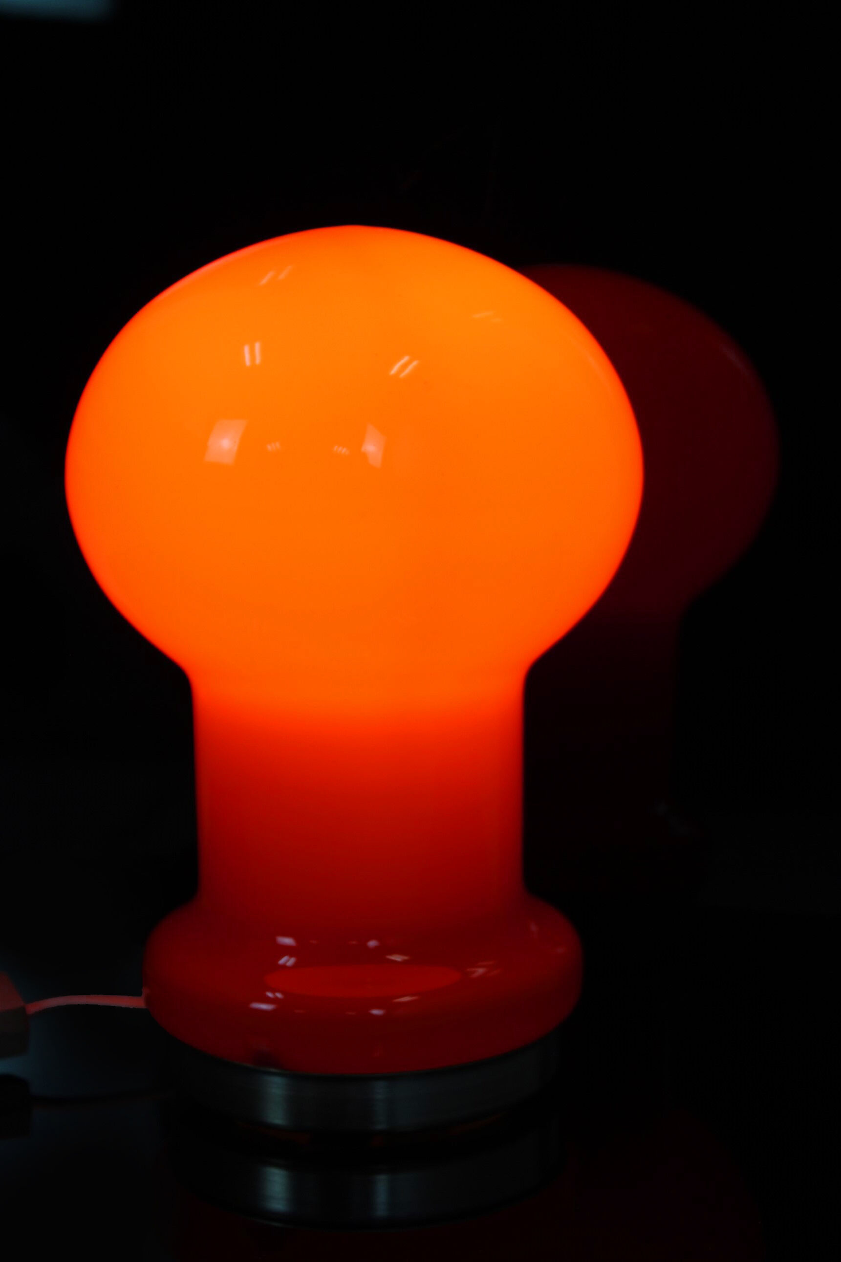 Mid-Century Glass Table Lamp from Osvětlovací Sklo, 1970s