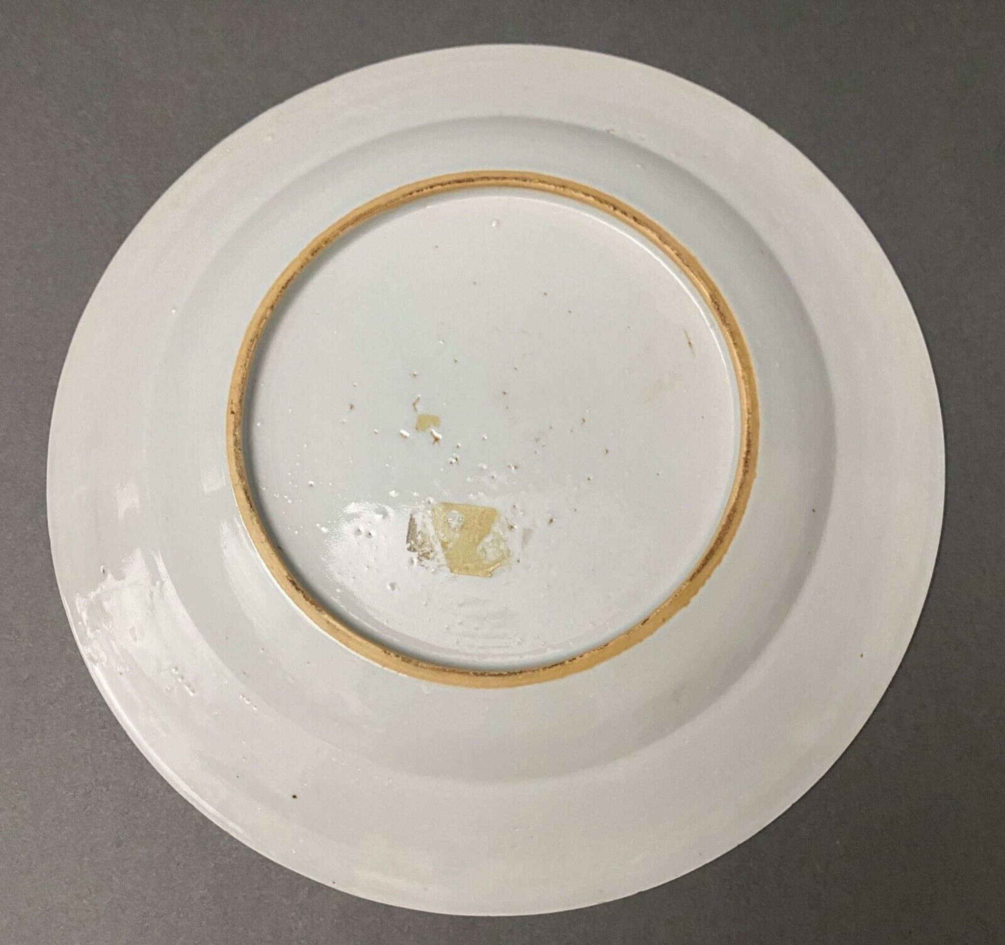 Plate in blue of China XVIII or XIXth Blue and white decoration