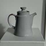 Teapot with stylised blue and brown flowers H18