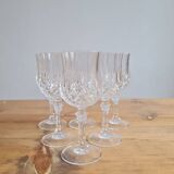 Service of 6 crystal wine glasses