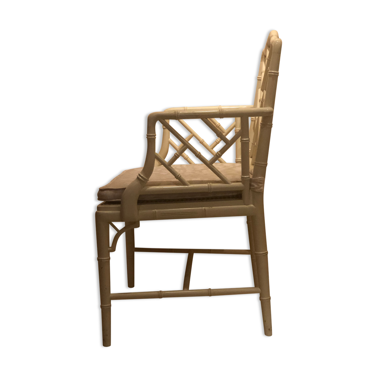 Faux bamboo armchair