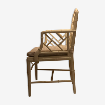 Faux bamboo armchair