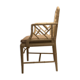 Faux bamboo armchair