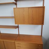 danish wall shelf unit in teak from the 60s by Kai Kristiansen
