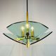 Vintage glass pendant lamp by Fontana Arte, Italy, 1950s.