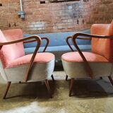 Cocktail set pair of armchair and its sofa 1960