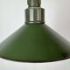 Industrial Green Enamel Military Pendant Lamp with Cast Aluminium Top, 1960