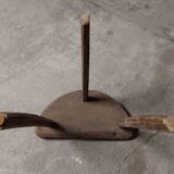 Milking tripod wooden stool