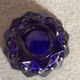 Old reims glass candlesticks cobalt blue