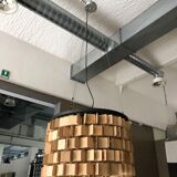 Lustre en bois style années 60 de Flamant