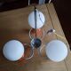Space age chrome and ceramic chandelier