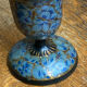 Pair of Kashmiri candlesticks, lacquered papier-mâché